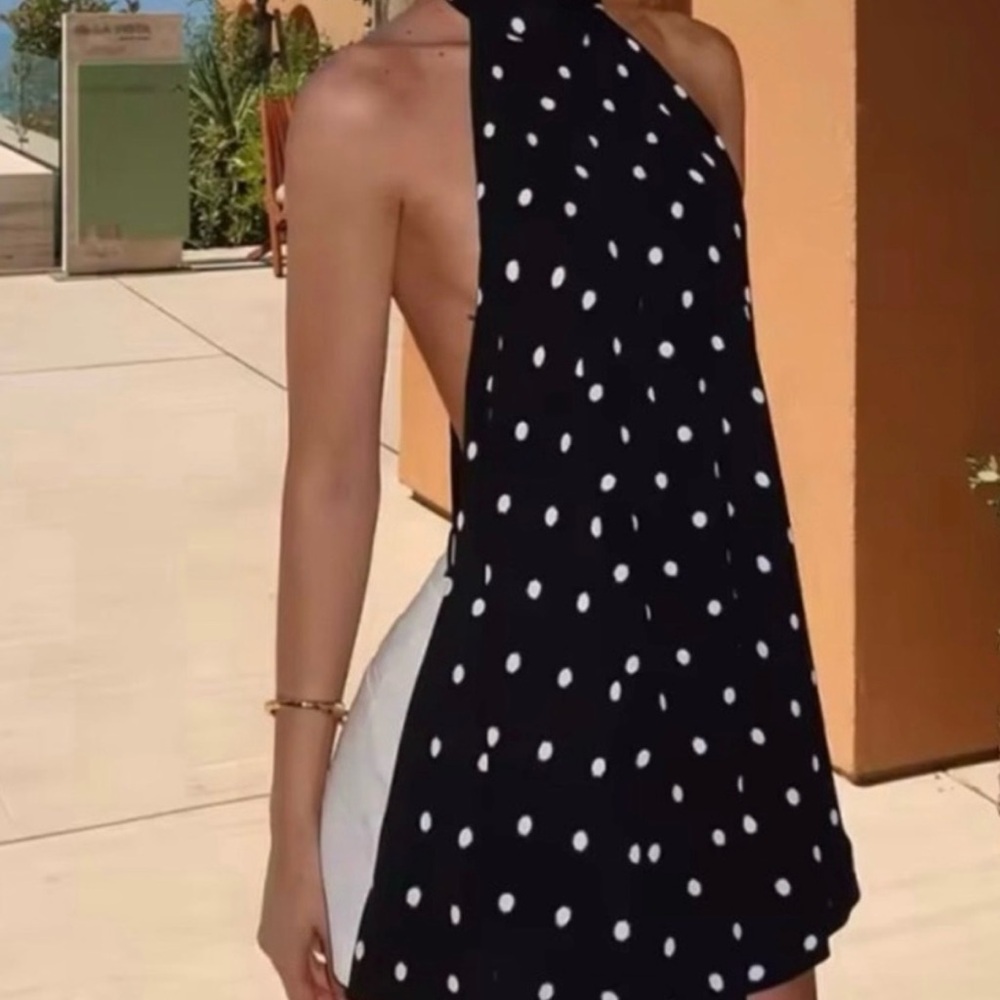 NWT Zara Polka Dot Halter Top ZW Collection